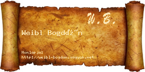 Weibl Bogdán névjegykártya